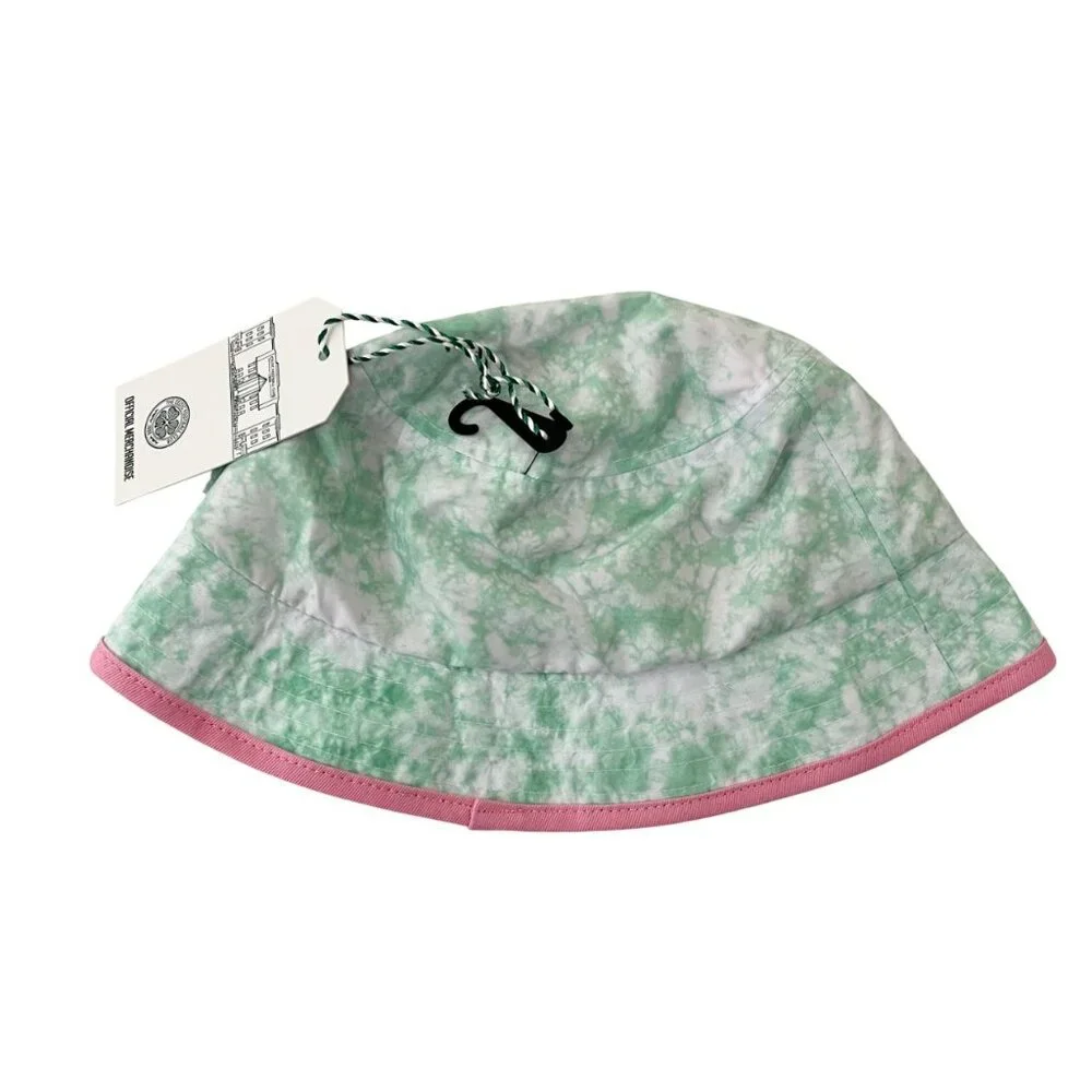 NEW‎ Celtic FC Green & Pink Tie Dye Bucket Hat Size Juniors